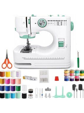 Portable Mini Electric Sewing Machine for Beginners - 12 Stitches, Dual Speed